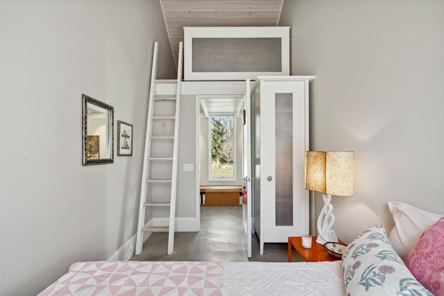bedroom with baseboards