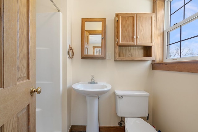 bathroom featuring toilet and a sink