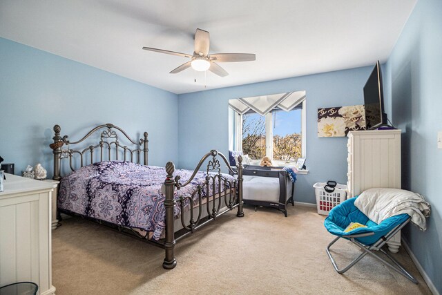 9037 Yorkshire Dr, Saline, MI 48176 - carpeted bedroom featuring baseboards and ceiling fan