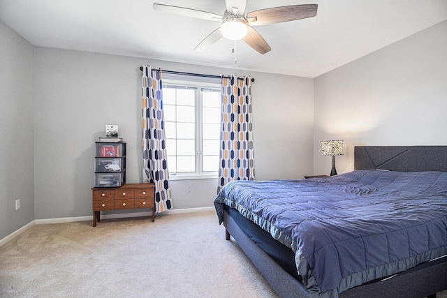 9037 Yorkshire Dr, Saline, MI 48176 - bedroom with carpet flooring, baseboards, and a ceiling fan