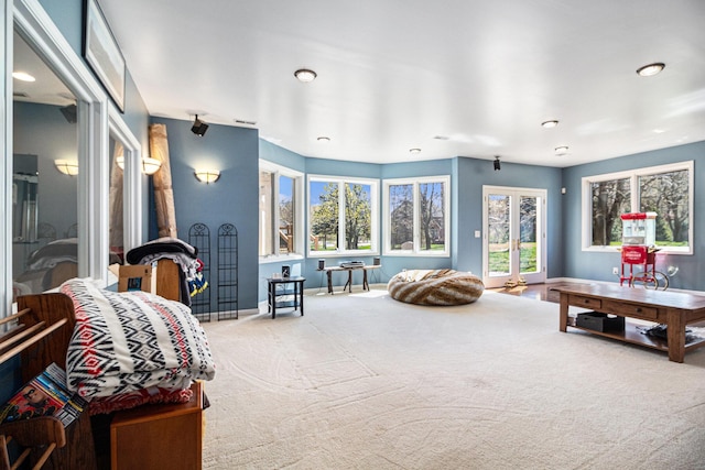 9037 Yorkshire Dr, Saline, MI 48176 - carpeted bedroom with recessed lighting and baseboards