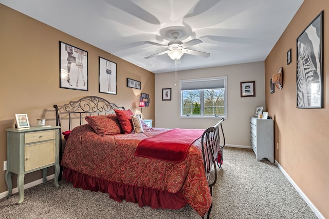 6240 Northridge Hills Dr, Brighton, MI 48116 - carpeted bedroom featuring baseboards and ceiling fan