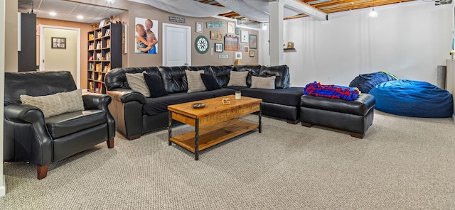 6240 Northridge Hills Dr, Brighton, MI 48116 - living room featuring light colored carpet