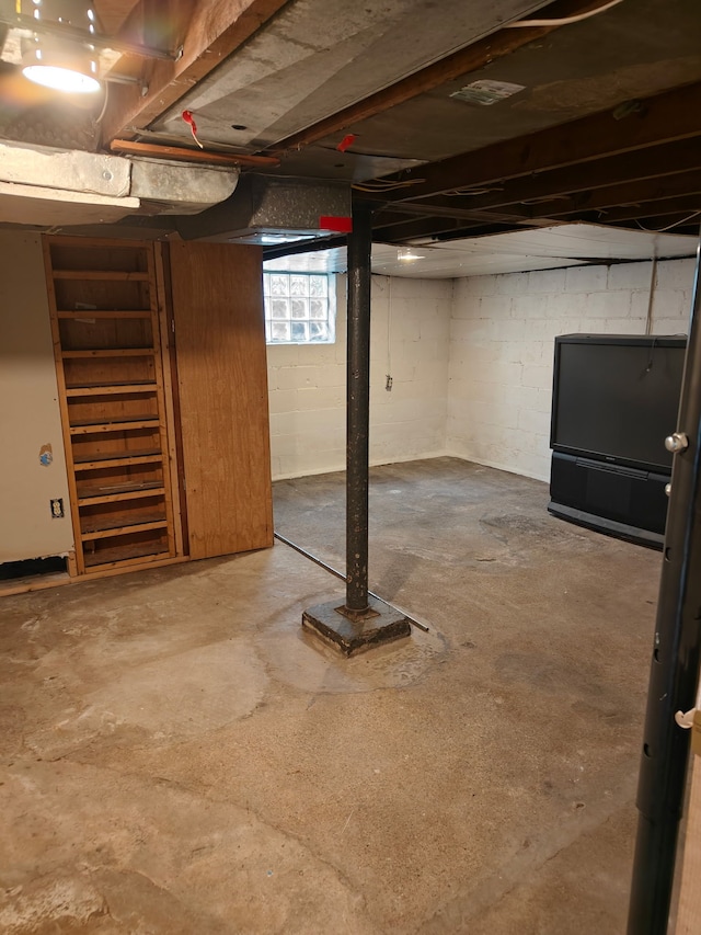 view of basement