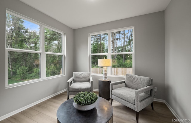 3058 Sheffield Cir, Clarkston, MI 48346 - living area with baseboards and light wood finished floors