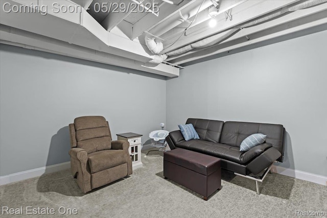 9327 Van Antwerp Rd, Brighton, MI 48116 - carpeted living area with baseboards
