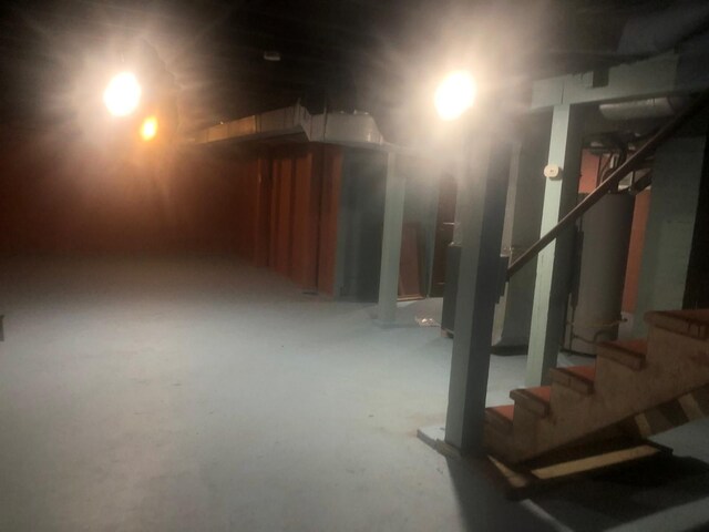 below grade area with stairs