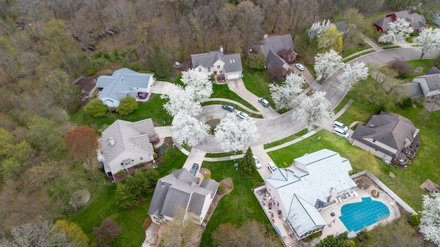 70 Chestnut Ct, Chelsea, MI 48118 - bird's eye view with a residential view