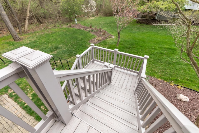 70 Chestnut Ct, Chelsea, MI 48118 - wooden terrace featuring a yard