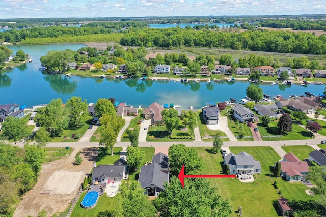 21373 Sail Bay Dr, Cassopolis, MI 49031 - aerial view of residential area featuring a large body of water