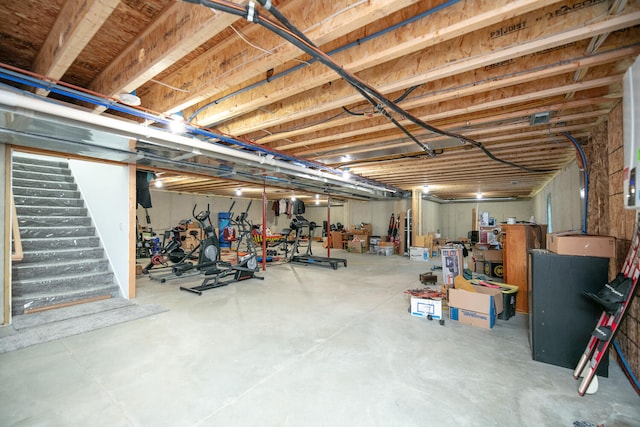 21373 Sail Bay Dr, Cassopolis, MI 49031 - unfinished below grade area featuring stairs