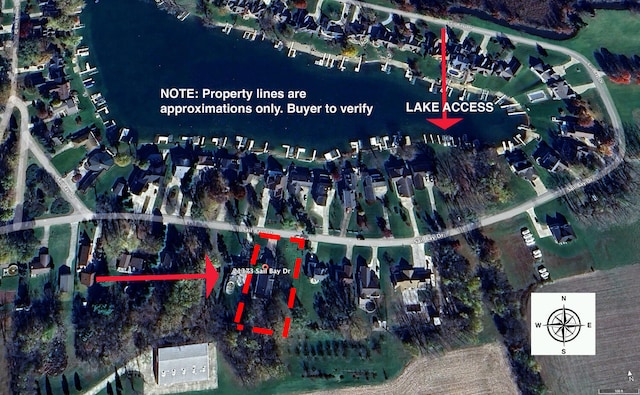 21373 Sail Bay Dr, Cassopolis, MI 49031 - aerial view of property's location