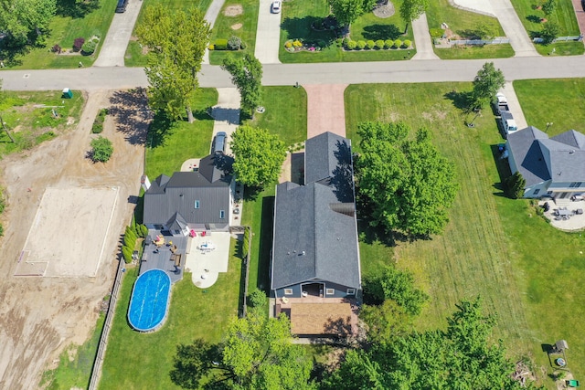 21373 Sail Bay Dr, Cassopolis, MI 49031 - aerial view of residential area featuring a pool