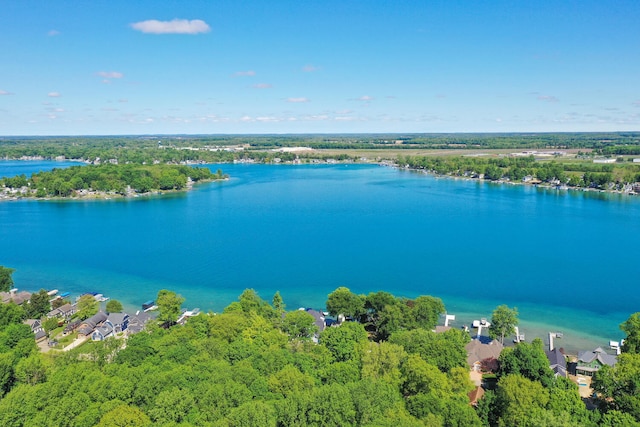 21373 Sail Bay Dr, Cassopolis, MI 49031 - aerial view of a large body of water and a heavily wooded area