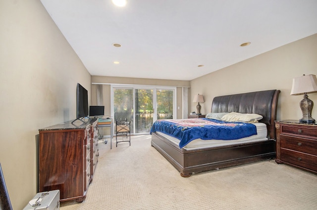 28909 Hidden Trl, Farmington Hills, MI 48331 - bedroom featuring light colored carpet, access to exterior, and recessed lighting