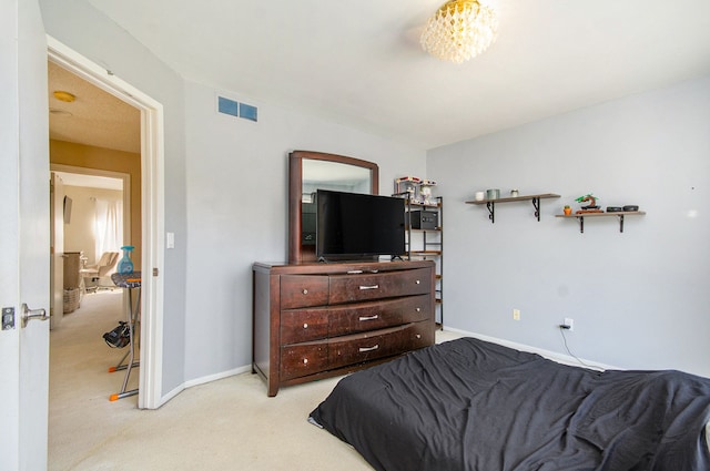 28909 Hidden Trl, Farmington Hills, MI 48331 - bedroom with light colored carpet, arched walkways, and baseboards
