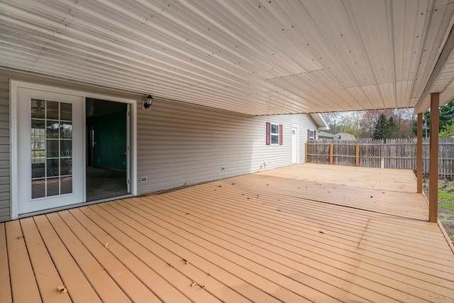 deck with fence