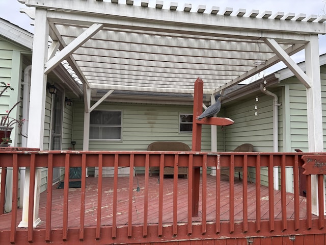 1026 Lakeview Dr, Brooklyn, MI 49230 - wooden terrace with a pergola