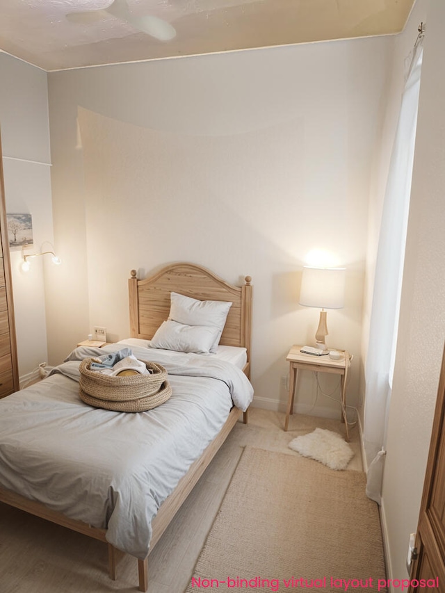 bedroom featuring baseboards and carpet floors