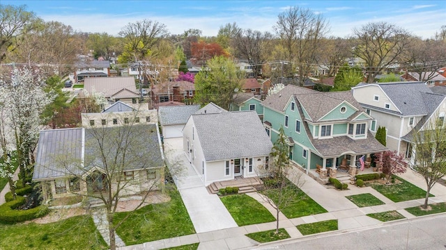 drone / aerial view with a residential view