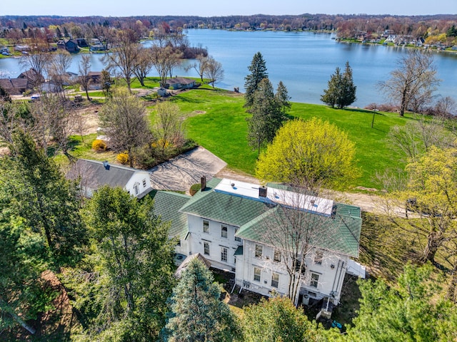 11811 Laird Rd, Brooklyn, MI 49230 - drone / aerial view featuring a water view
