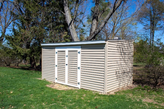 view of shed