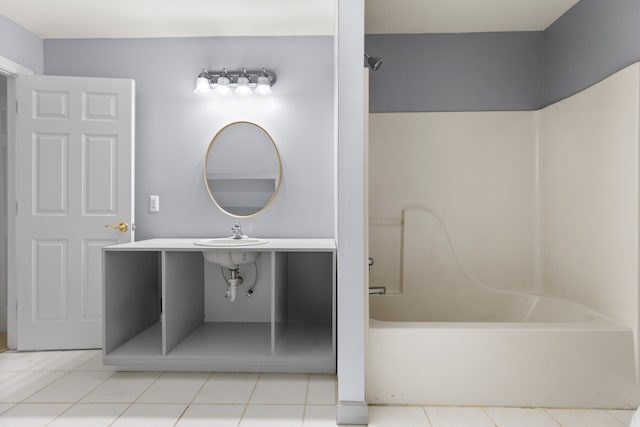 5580 Hegel Rd, Goodrich, MI 48438 - bathroom featuring a sink,  shower combination, and tile patterned flooring