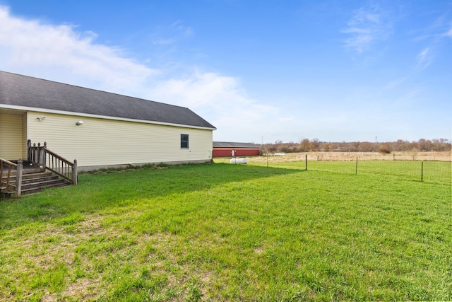 5580 Hegel Rd, Goodrich, MI 48438 - view of yard featuring a rural view and fence