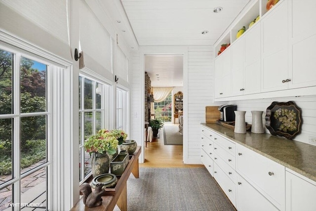 hall featuring light wood-style floors