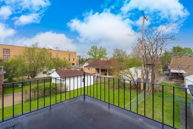 balcony with a residential view