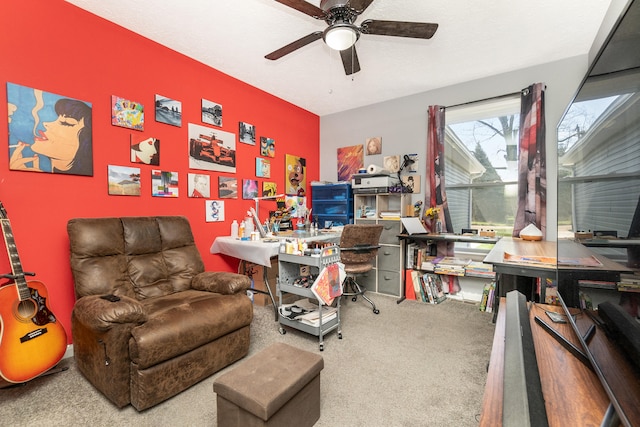 48320 Martz Rd, Michigan, MI 48111 - carpeted office featuring a ceiling fan