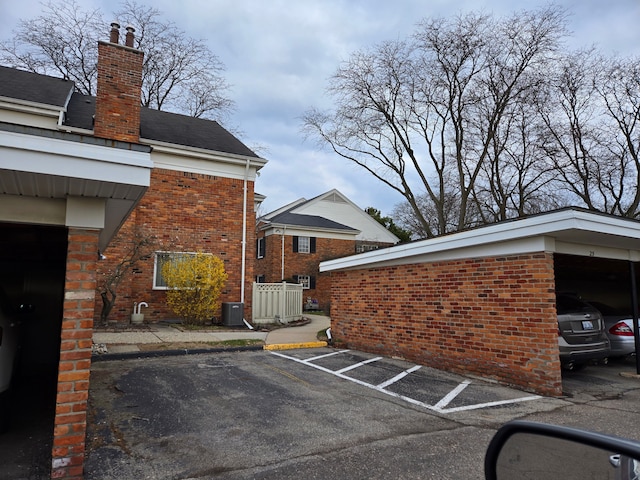 view of uncovered parking lot