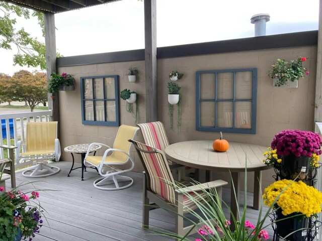 view of wooden terrace