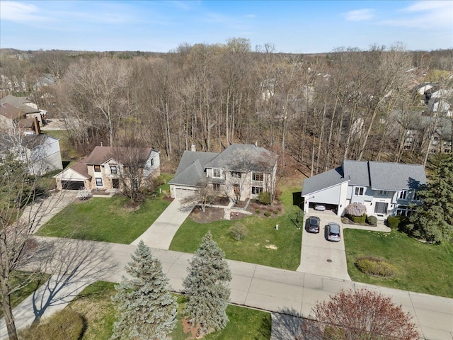 birds eye view of property featuring a residential view