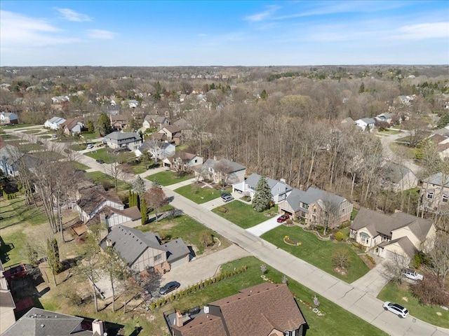 drone / aerial view featuring a residential view