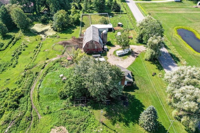 drone / aerial view featuring a rural view