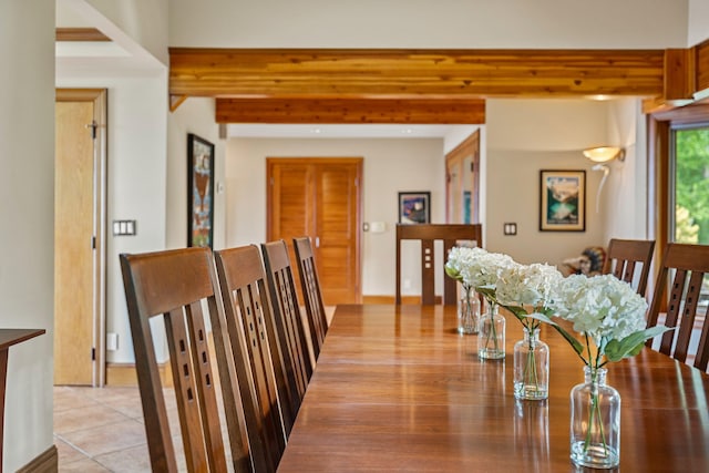 5788 M 63, Coloma, MI 49038 - dining area with beam ceiling