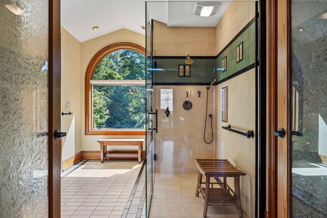 5788 M 63, Coloma, MI 49038 - interior space featuring lofted ceiling and tile patterned floors