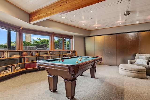 5788 M 63, Coloma, MI 49038 - game room with track lighting, pool table, and carpet