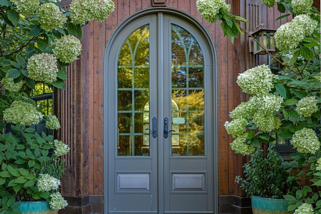 5788 M 63, Coloma, MI 49038 - doorway to property with brick siding and french doors