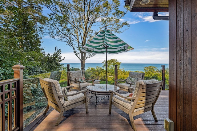 5788 M 63, Coloma, MI 49038 - wooden terrace featuring a water view