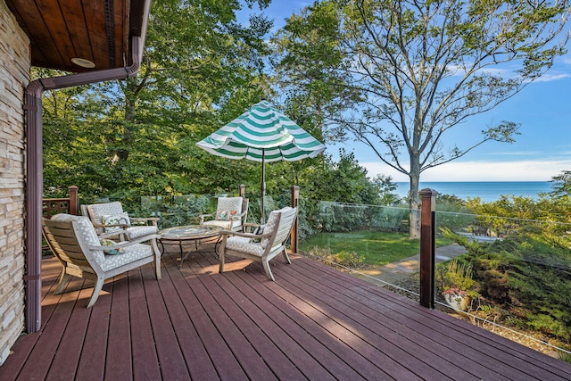 5788 M 63, Coloma, MI 49038 - wooden deck with a water view