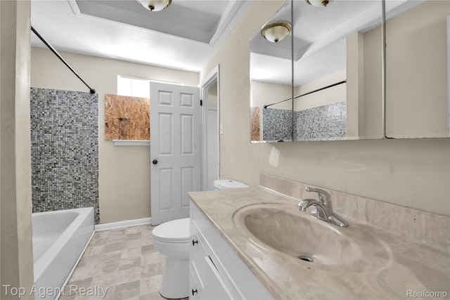 4123 Burton St, Inkster, MI 48141 - full bath with toilet, vanity, and bathing tub / shower combination