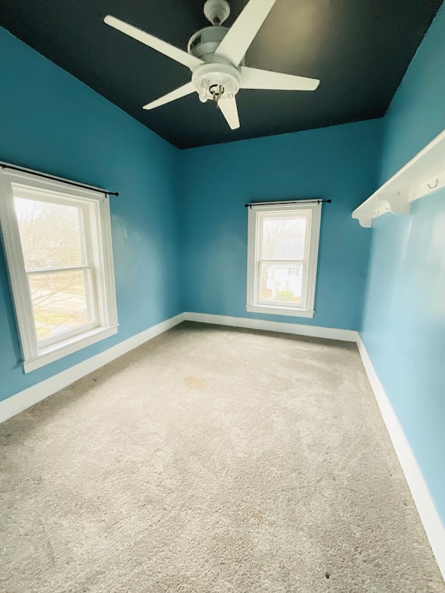 323 N Marshall Ave, Marshall, MI 49068 - carpeted empty room featuring baseboards and ceiling fan