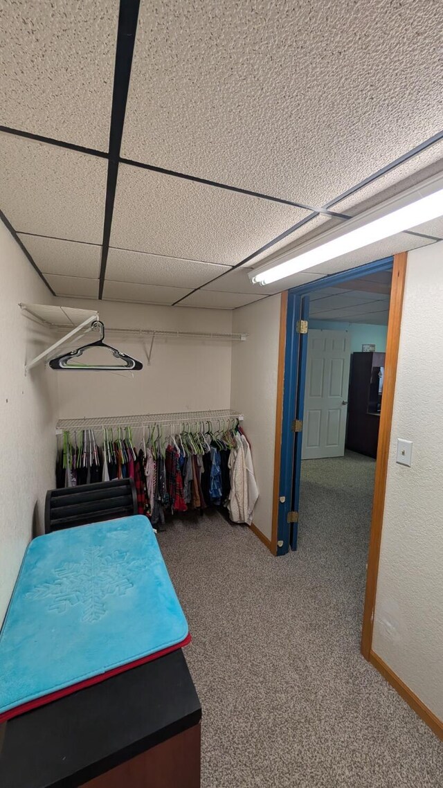 garage with baseboards