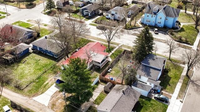 bird's eye view featuring a residential view