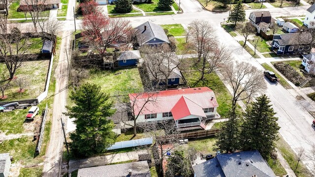 aerial view with a residential view