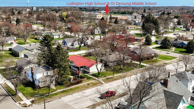 drone / aerial view featuring a residential view