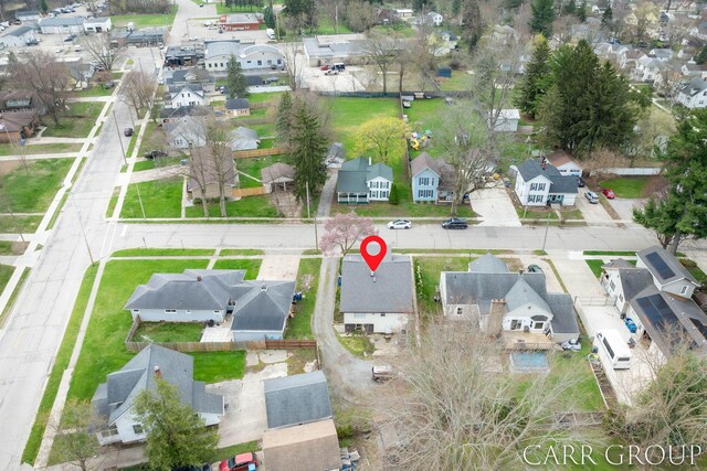 bird's eye view featuring a residential view