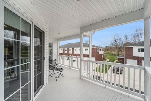 deck featuring a residential view